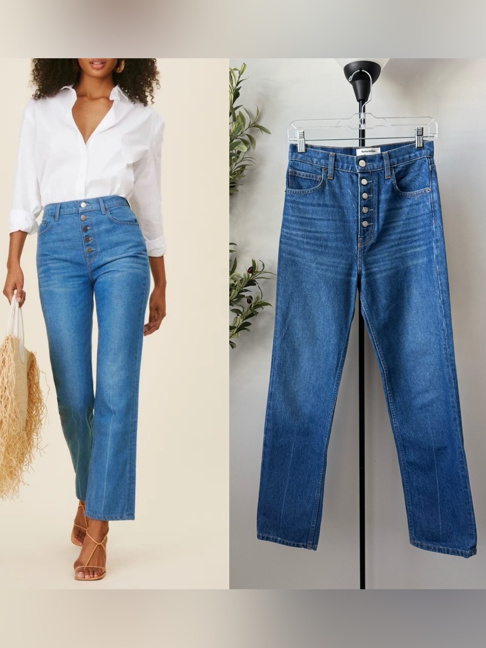 Reformation Jeans Cynthia High Rise Straight Jeans 26